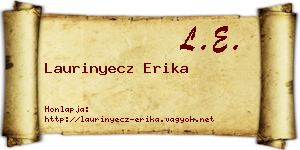 Laurinyecz Erika névjegykártya