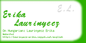 erika laurinyecz business card